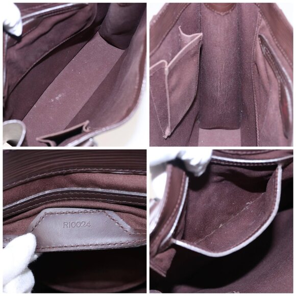 LOUIS VUITTON Epi Sac Plat Hand Bag Mocha Brown - Picture 14 of 15